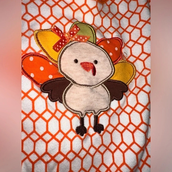 Baby Girl Clothes Baby Essentials 6 Month Turkey romper - Picture 3 of 5